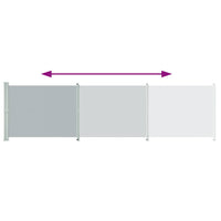 Tenda Laterale Retrattile per Patio 600x160 cm Grigia 313379