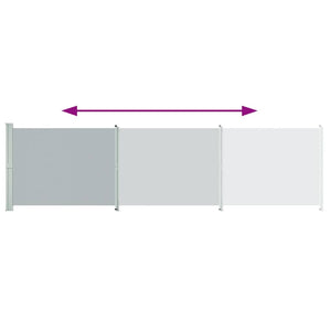 Tenda Laterale Retrattile per Patio 600x160 cm Grigia 313379