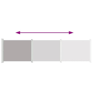 Tenda Laterale Retrattile per Patio 600x160 cm Grigia 313379