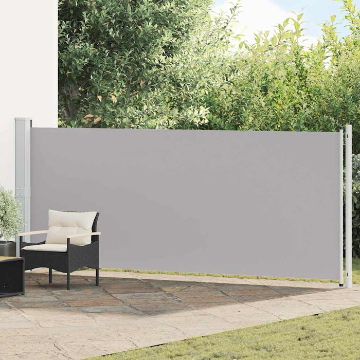 Tenda Laterale Retrattile per Patio 600x160 cm Grigia 313379