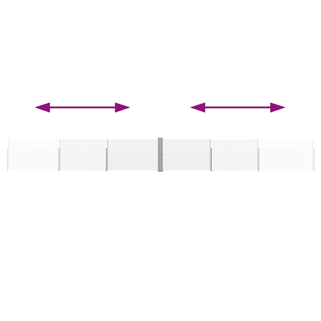 Tenda Laterale Retrattile per Patio 140x1200 cm Crema 313388