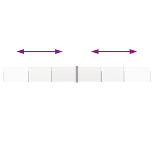 Tenda Laterale Retrattile per Patio 140x1200 cm Crema 313388