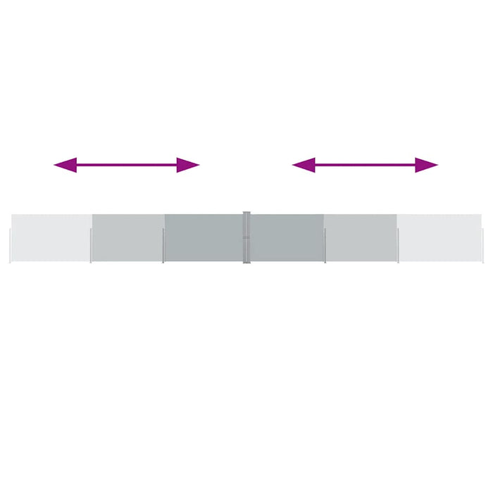 Tenda Laterale Retrattile per Patio 140x1200 cm Antracite cod mxl 16615