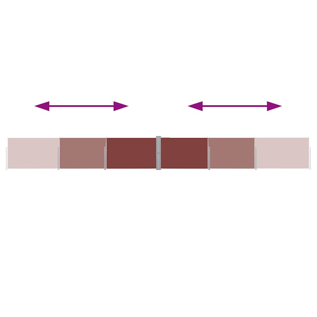 Tenda Laterale Retrattile per Patio 140x1200 cm Marrone