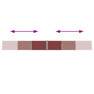 Tenda Laterale Retrattile per Patio 140x1200 cm Marrone 313390