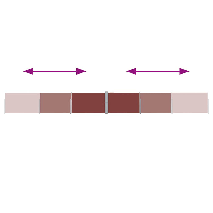 Tenda Laterale Retrattile per Patio 140x1200 cm Marrone 313390