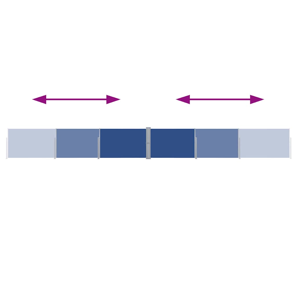 Tenda Laterale Retrattile per Patio 140x1200 cm Blu