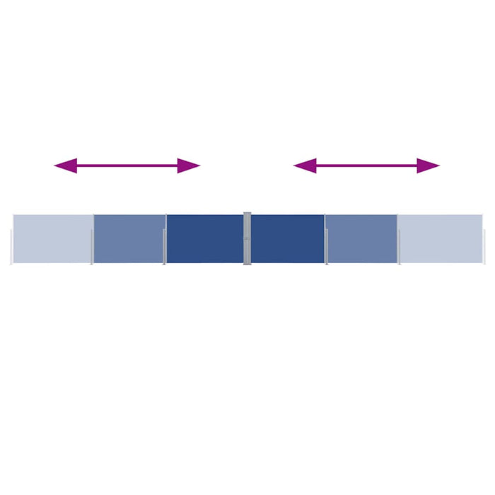 Tenda Laterale Retrattile per Patio 140x1200 cm Blu