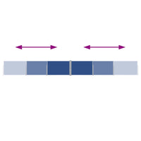 Tenda Laterale Retrattile per Patio 140x1200 cm Blu 313391