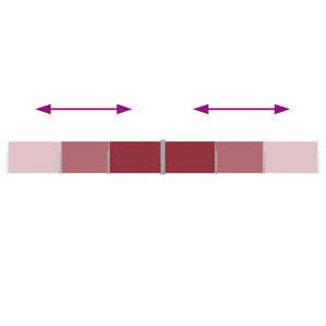 Tenda Laterale Retrattile per Patio 140x1200 cm Rossa 313392