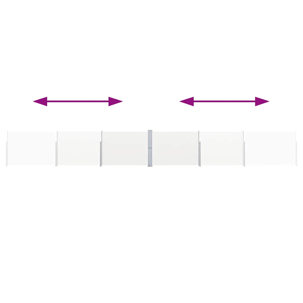 Tenda Laterale Retrattile per Patio 170x1200 cm Crema 313394