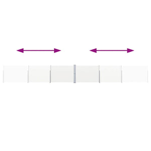 Tenda Laterale Retrattile per Patio 170x1200 cm Crema 313394