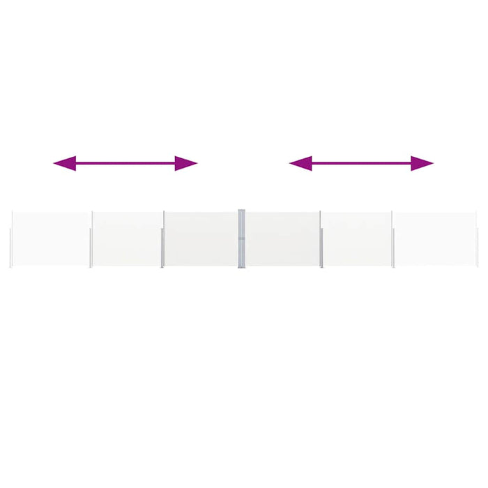 Tenda Laterale Retrattile per Patio 170x1200 cm Crema 313394