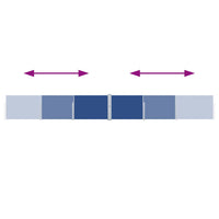 Tenda Laterale Retrattile per Patio 170x1200 cm Blu 313397