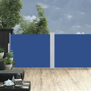 Tenda Laterale Retrattile per Patio 170x1200 cm Blu 313397