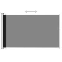 Tenda da sole parasole laterale retrattile per patio giardino terrazza balcone schermo di protezione visiva 180 x 300 cm nero 02_0007331