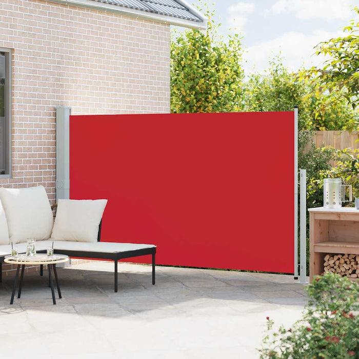 Tenda Laterale Retrattile per Patio 180x300 cm Rossa 313404