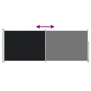Tenda Laterale Retrattile per Patio 180x500 cm Nera 313405