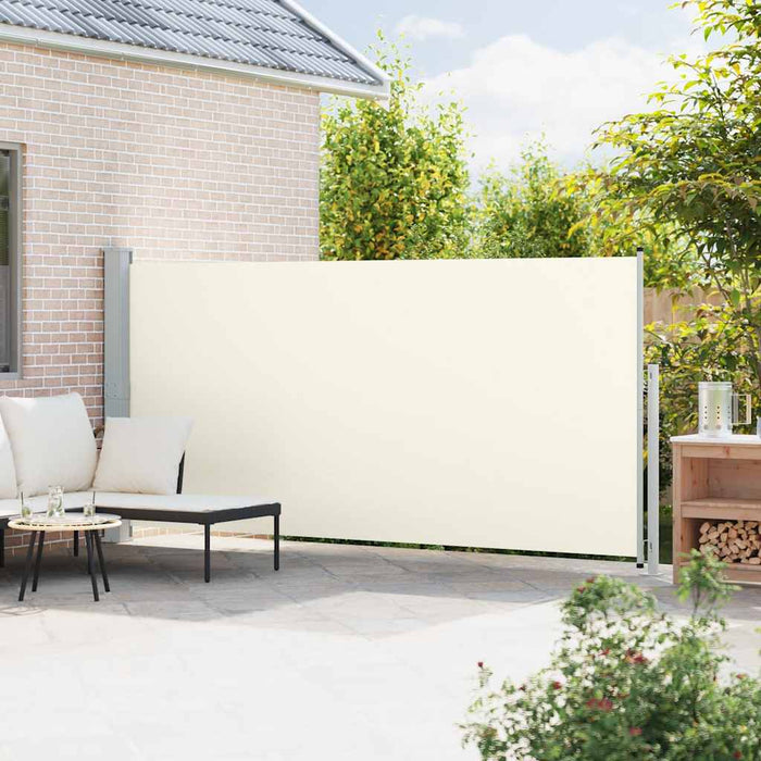 Tenda Laterale Retrattile per Patio 180x500 cm Crema 313406
