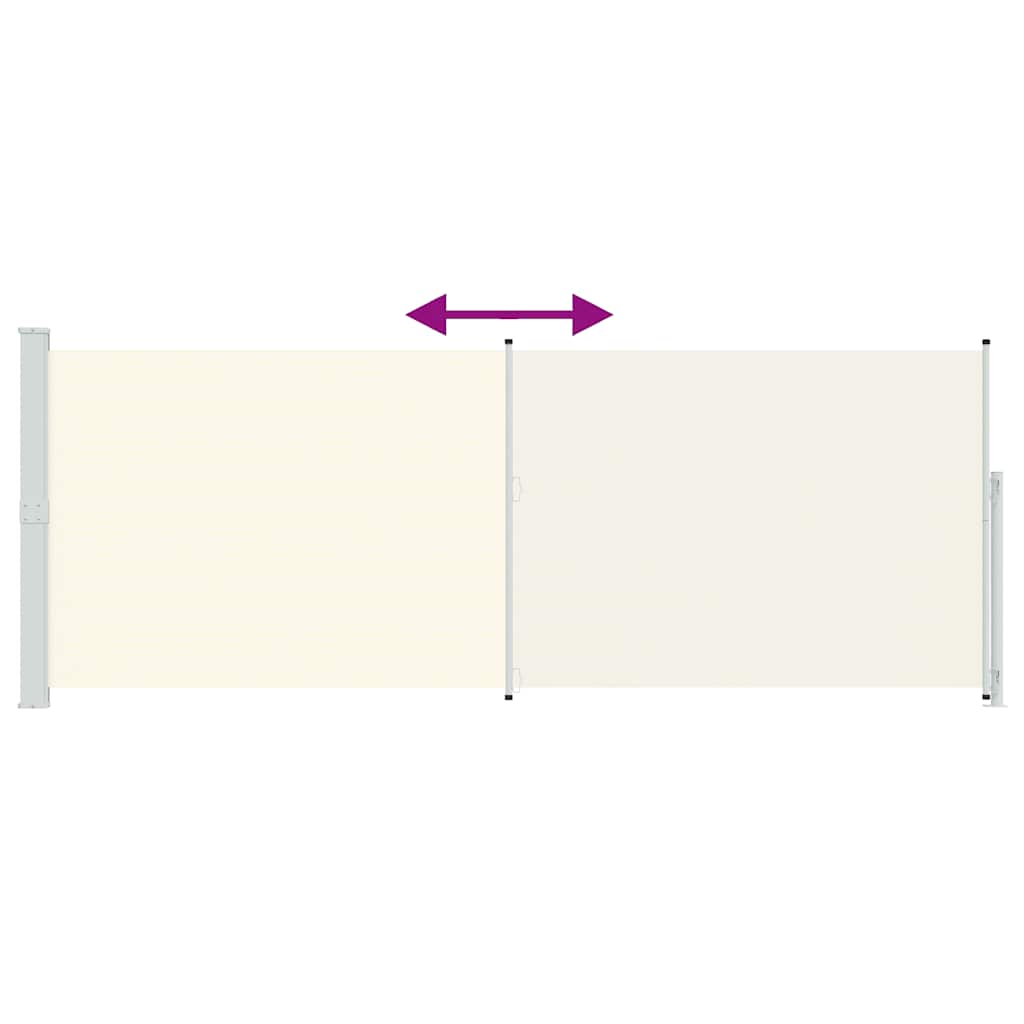 Tenda Laterale Retrattile per Patio 180x500 cm Crema 313406