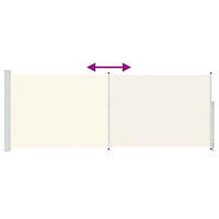 Tenda Laterale Retrattile per Patio 180x500 cm Crema 313406