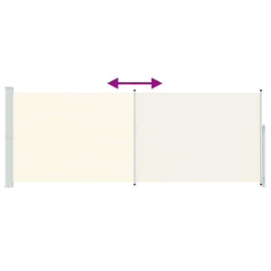 Tenda Laterale Retrattile per Patio 180x500 cm Crema 313406