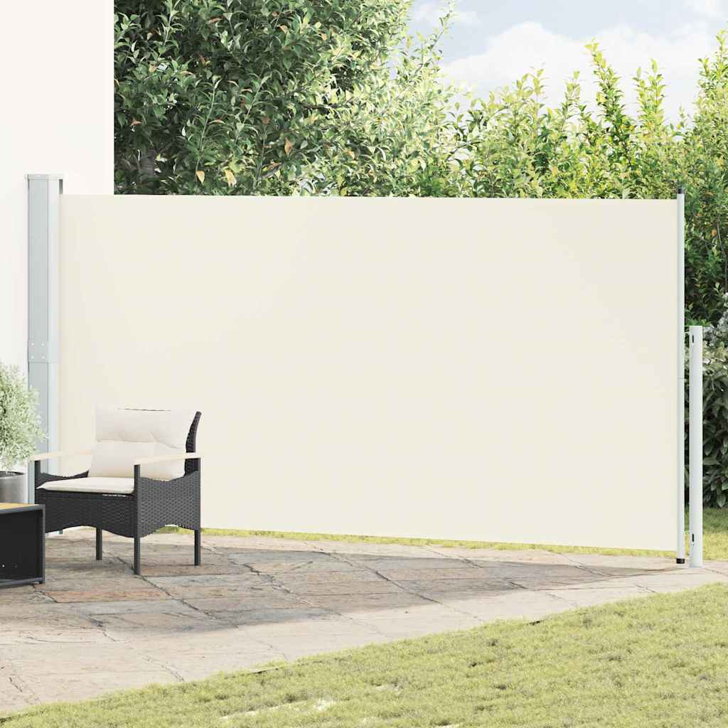 Tenda Laterale Retrattile per Patio 180x500 cm Crema 313406