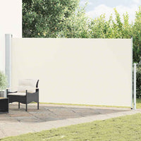 Tenda Laterale Retrattile per Patio 180x500 cm Crema 313406