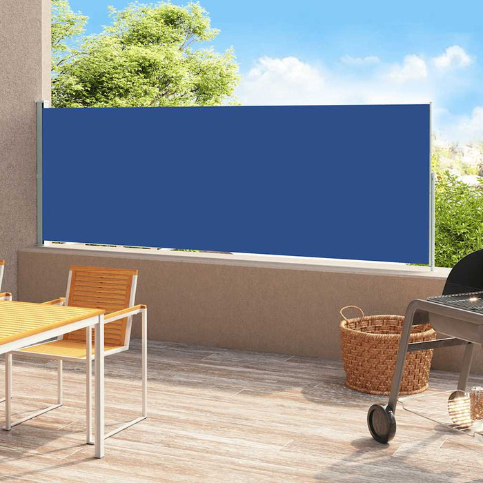 Tenda Laterale Retrattile per Patio 180x500 cm Blu 313409