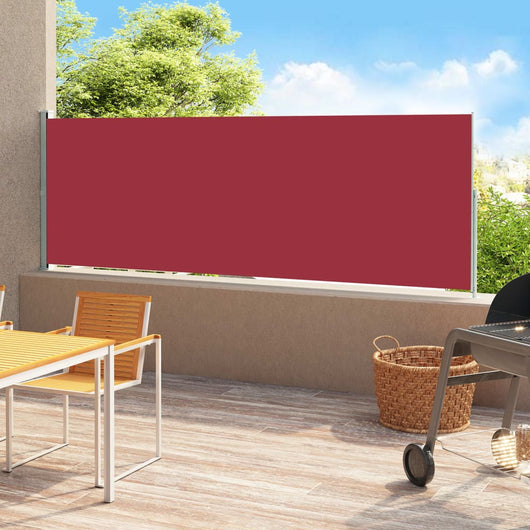 Tenda Laterale Retrattile per Patio 180x500 cm Rossa 313410