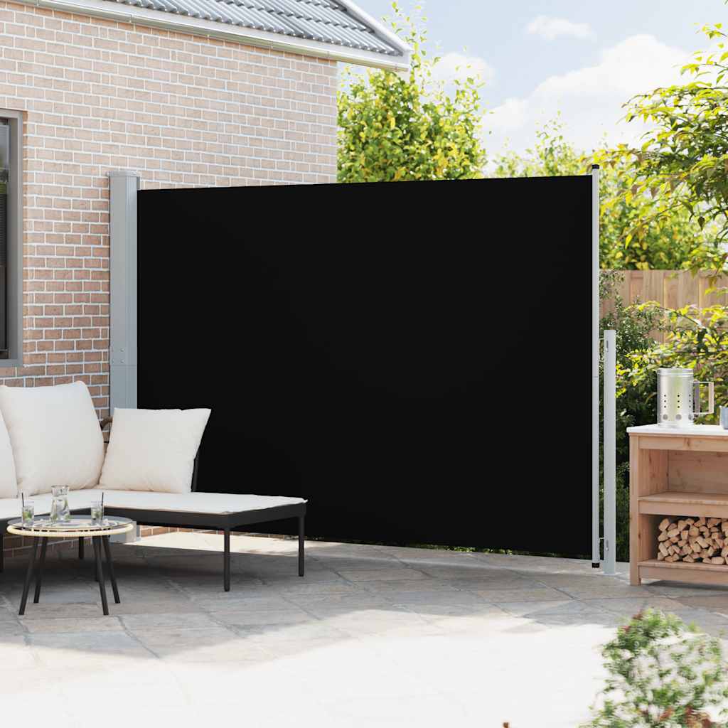Tenda Laterale Retrattile per Patio 200x300 cm Nero 313411