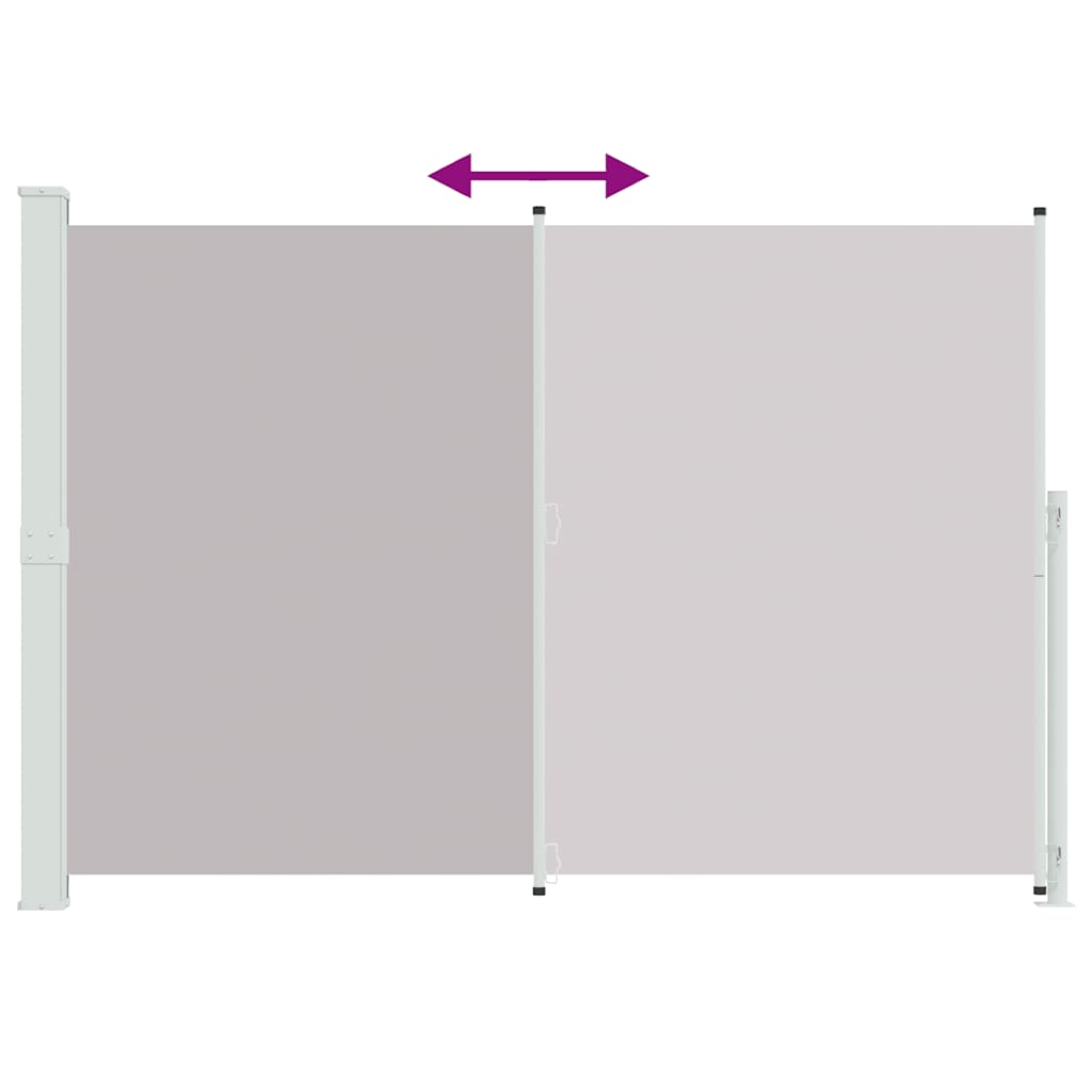 Tenda Laterale Retrattile per Patio 200x300 cm Grigia 313413