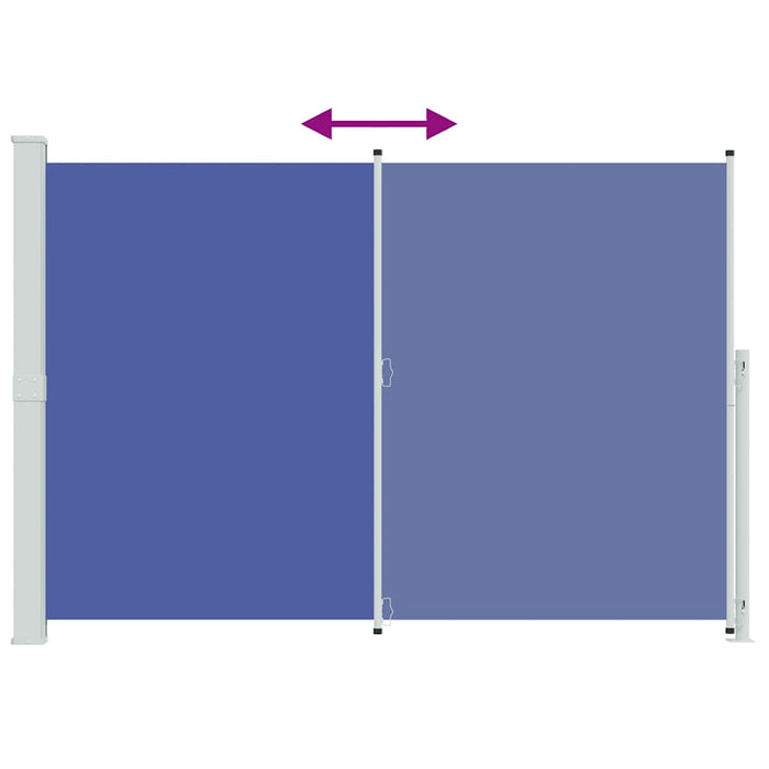 Tenda Laterale Retrattile per Patio 200x300 cm Blu 313415
