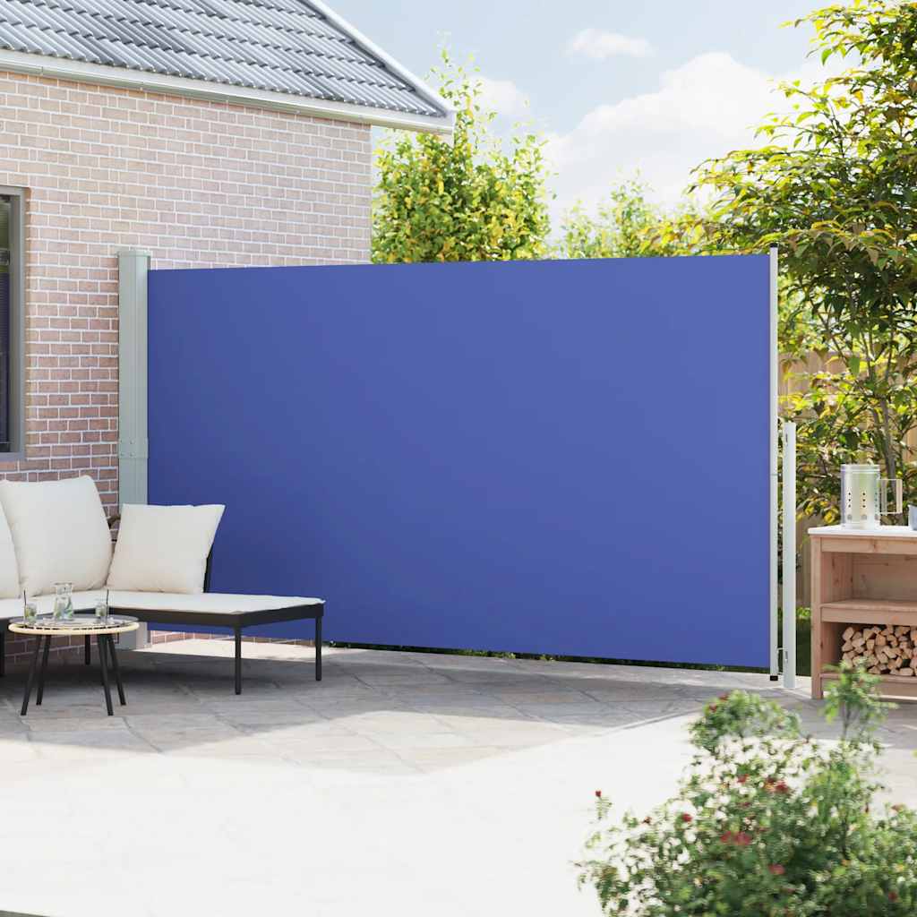 Tenda Laterale Retrattile per Patio 200x500 cm Blu 313421