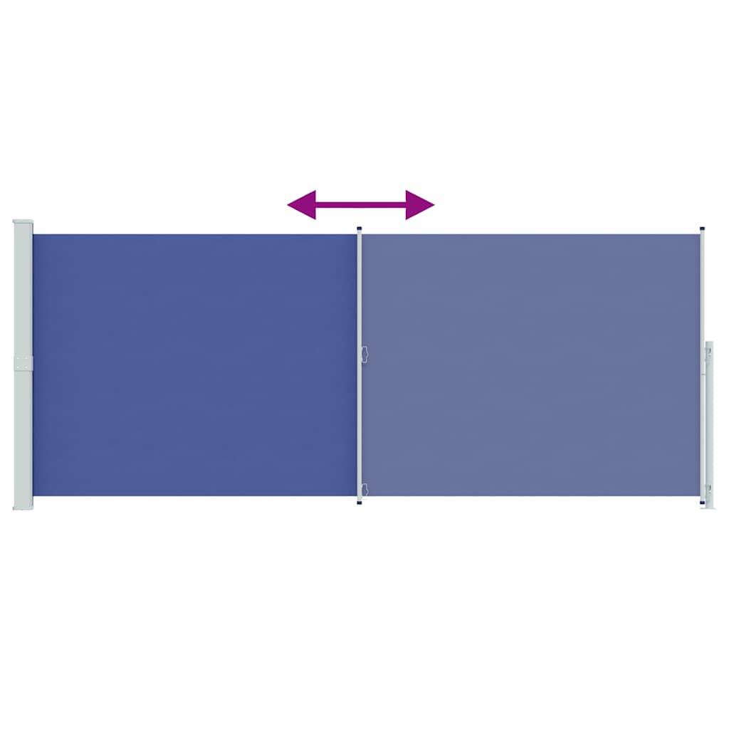 Tenda Laterale Retrattile per Patio 200x500 cm Blu 313421