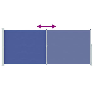 Tenda Laterale Retrattile per Patio 200x500 cm Blu 313421