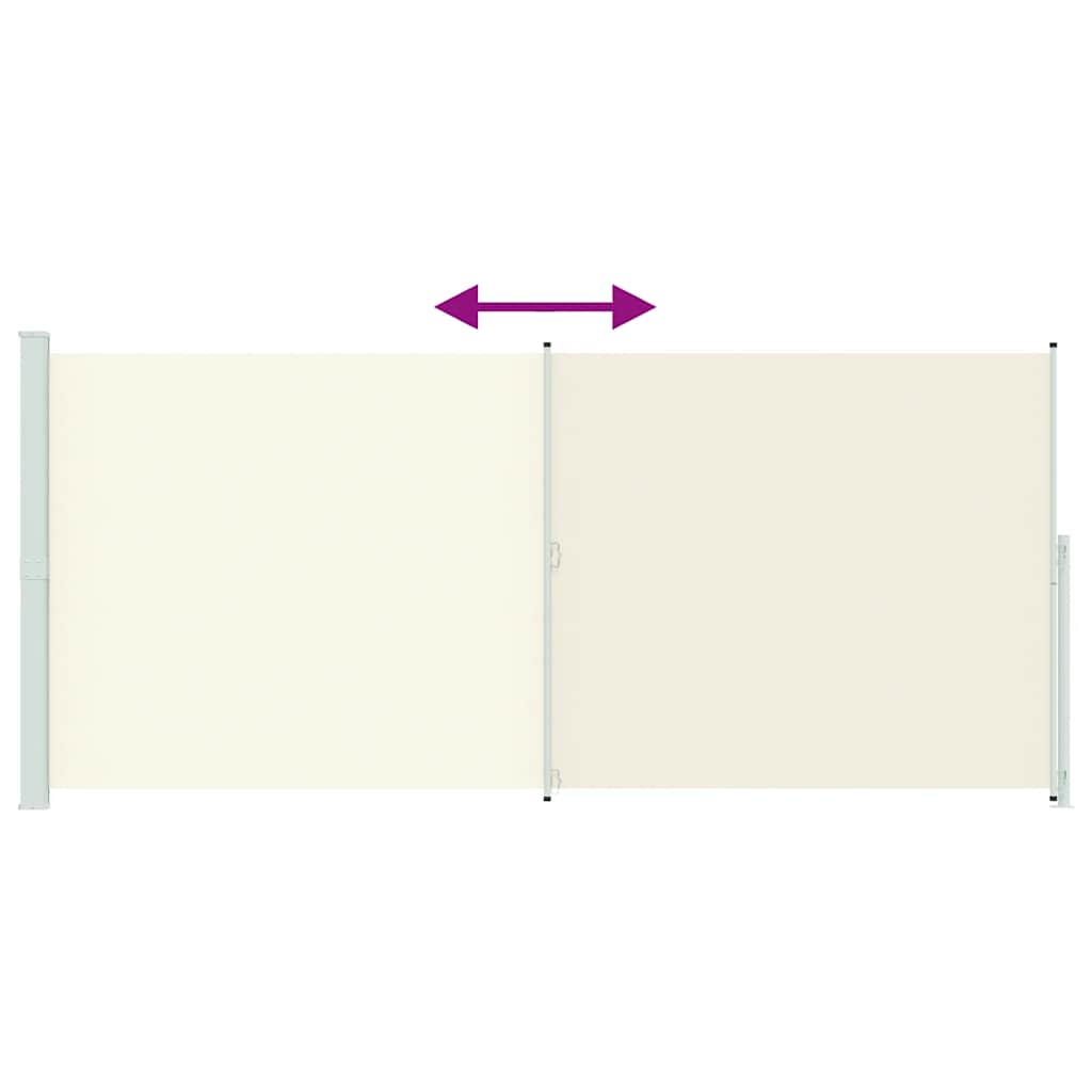 Tenda Laterale Retrattile per Patio 220x500 cm Crema 313430