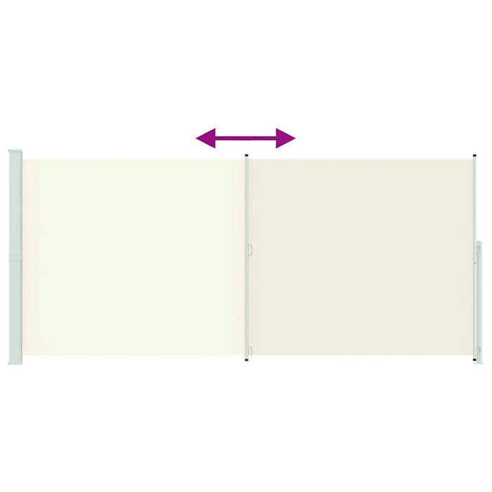 Tenda Laterale Retrattile per Patio 220x500 cm Crema 313430