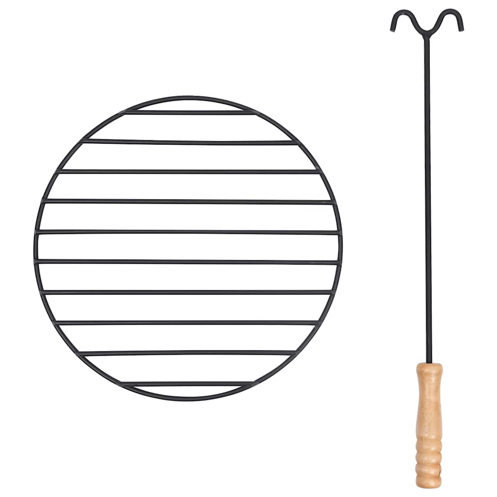 Braciere con Attizzatoio 54x54x55 cm in Acciaio cod mxl 65730