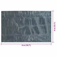Pellicola Galleggiante Solare PE Piscina 600x400 cm Nero e Blu 92968