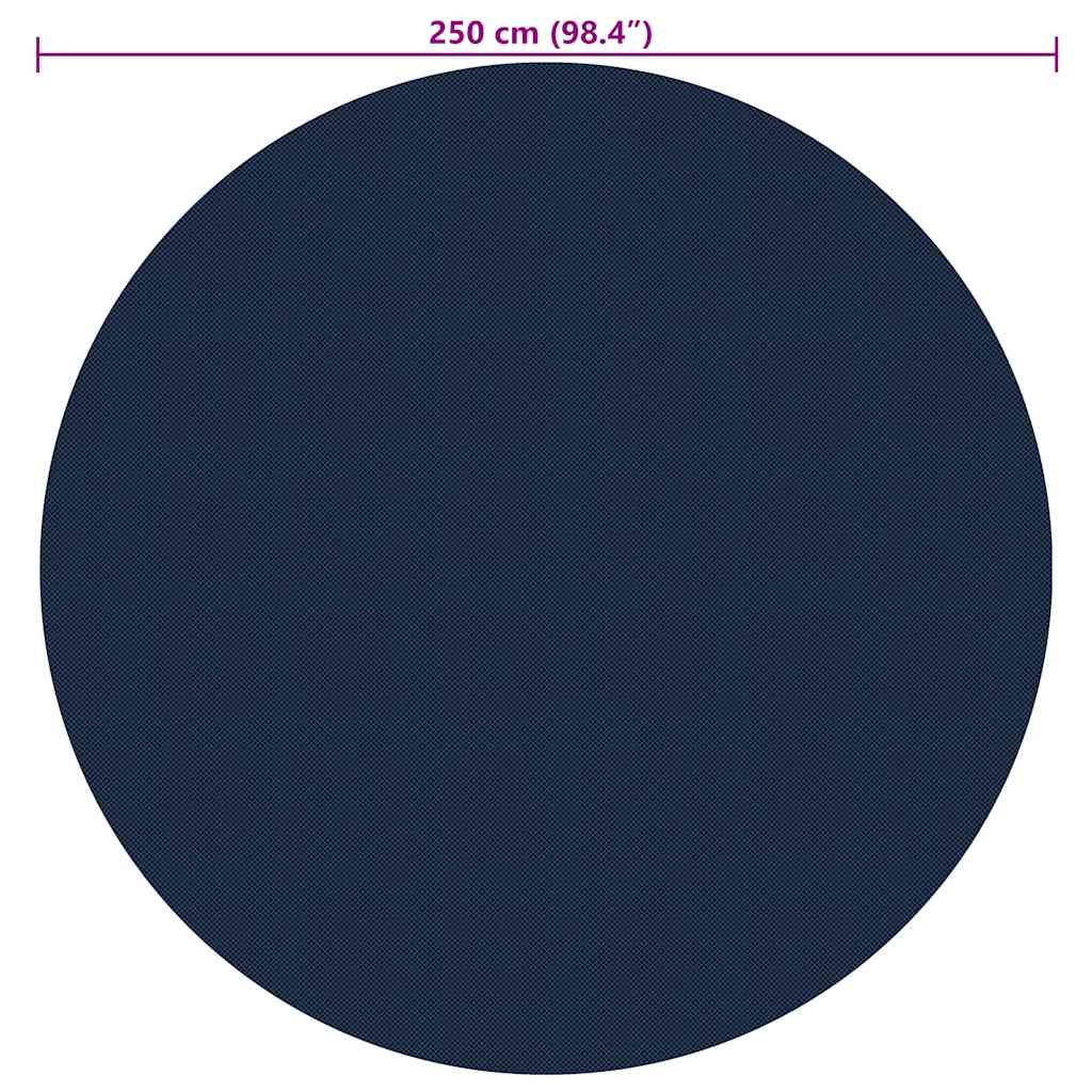 Pellicola Galleggiante Solare PE per Piscina 250 cm Nero e Blu 92972
