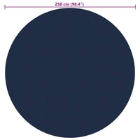 Pellicola Galleggiante Solare PE per Piscina 250 cm Nero e Blu 92972