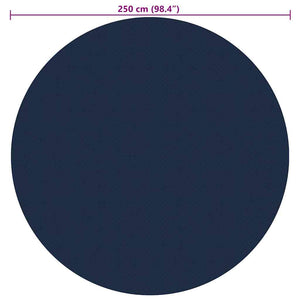 Pellicola Galleggiante Solare PE per Piscina 250 cm Nero e Blu 92972