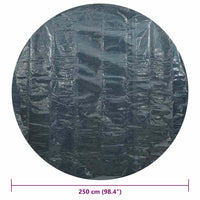 Pellicola Galleggiante Solare PE per Piscina 250 cm Nero e Blu 92972