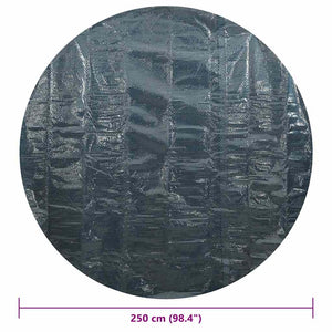 Pellicola Galleggiante Solare PE per Piscina 250 cm Nero e Blu 92972