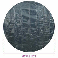 Pellicola Galleggiante Solare PE per Piscina 300 cm Nero e Blu 92973