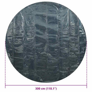 Pellicola Galleggiante Solare PE per Piscina 300 cm Nero e Blu 92973