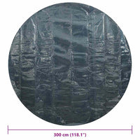 Pellicola Galleggiante Solare PE per Piscina 356 cm Nero e Blu 92974