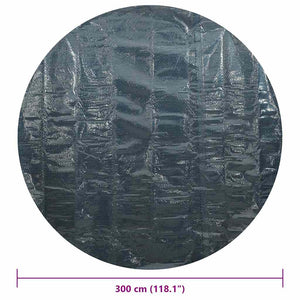 Pellicola Galleggiante Solare PE per Piscina 356 cm Nero e Blu 92974