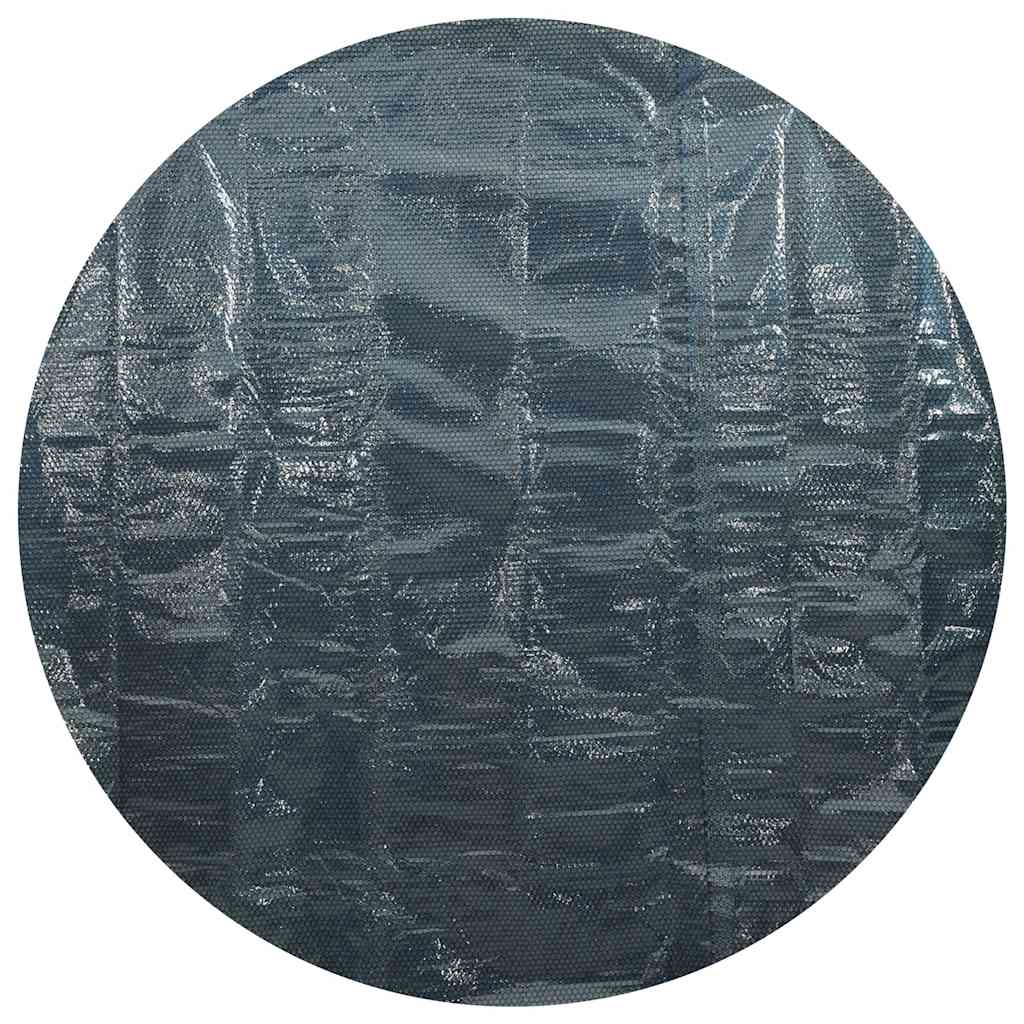 Pellicola Galleggiante Solare PE per Piscina 381 cm Nero e Blu cod mxl 54848